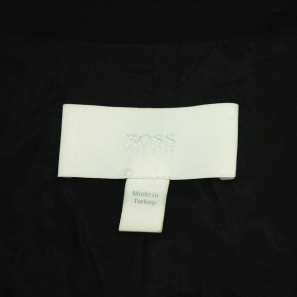 Hugo Boss Size 10 Jotila Boucle Tweed Metallic Snap Collarless Lined Wool Blazer - Picture 6 of 9